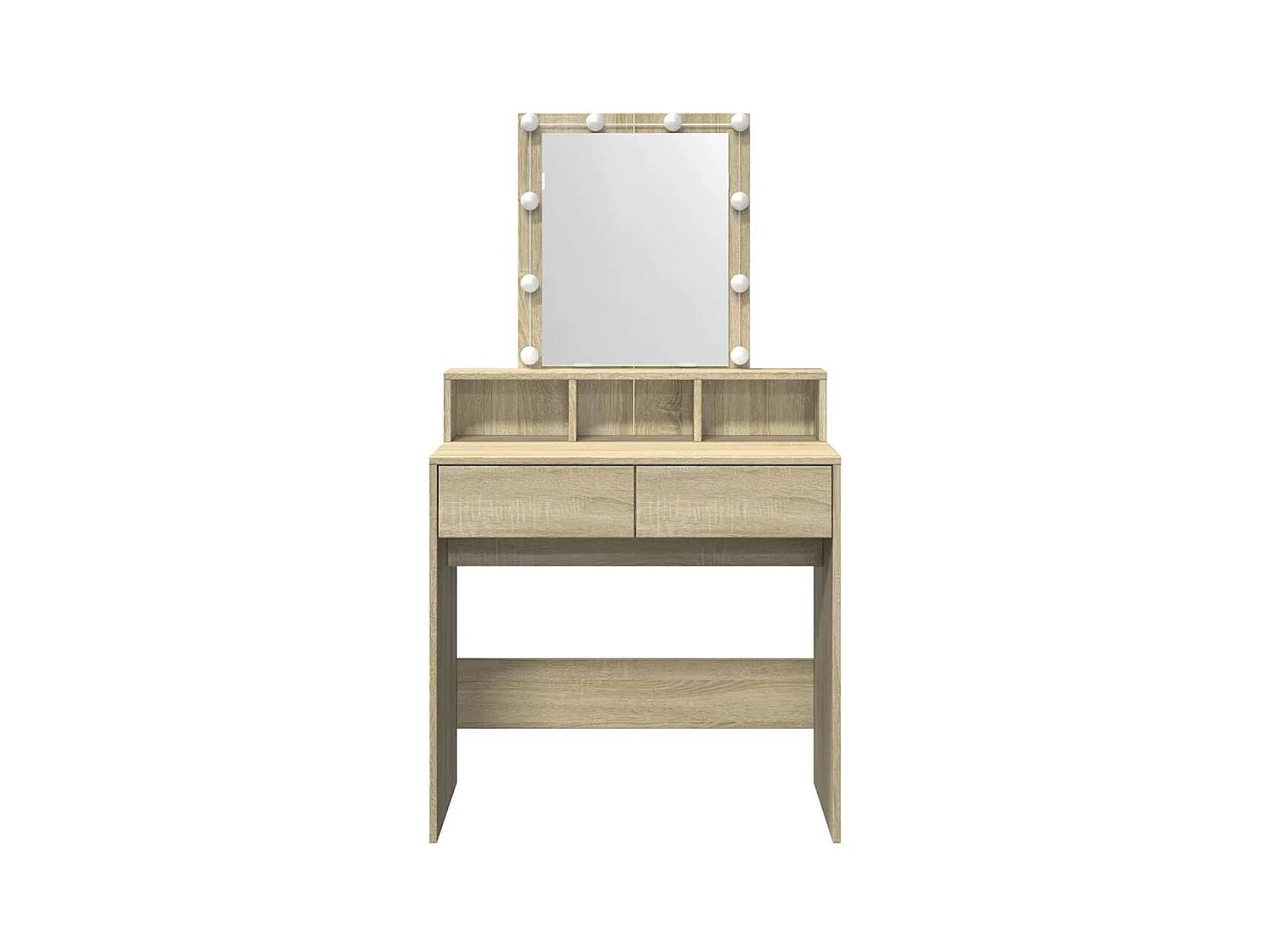 Kaptafel met LED Sonoma eiken 80x41x144,5 cm