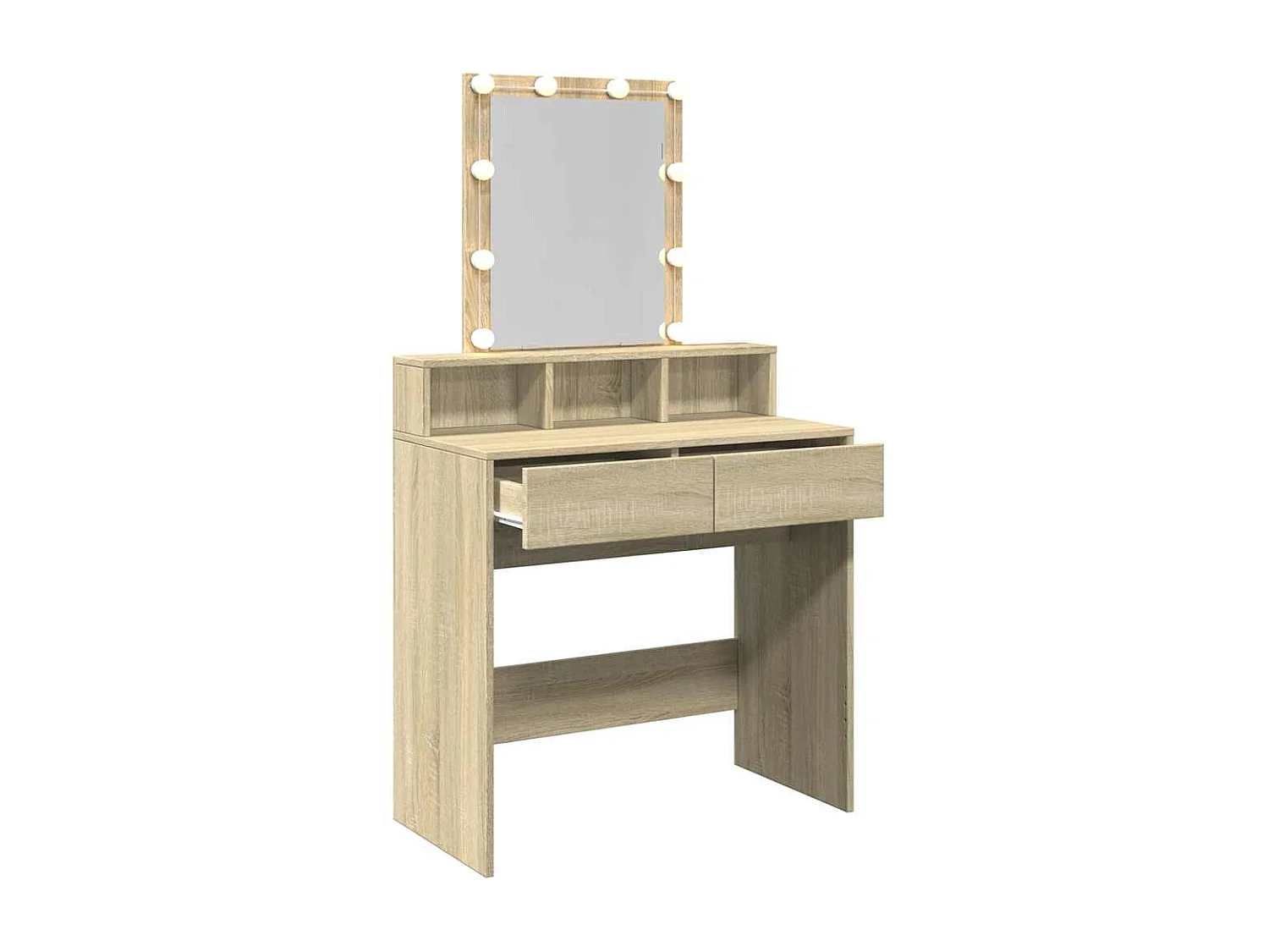 Kaptafel met LED Sonoma eiken 80x41x144,5 cm