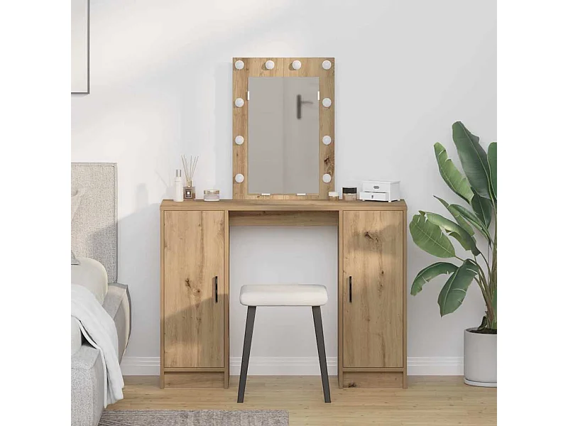 Bruine kaptafel 102 x 33 x 135 cm bewerkt hout