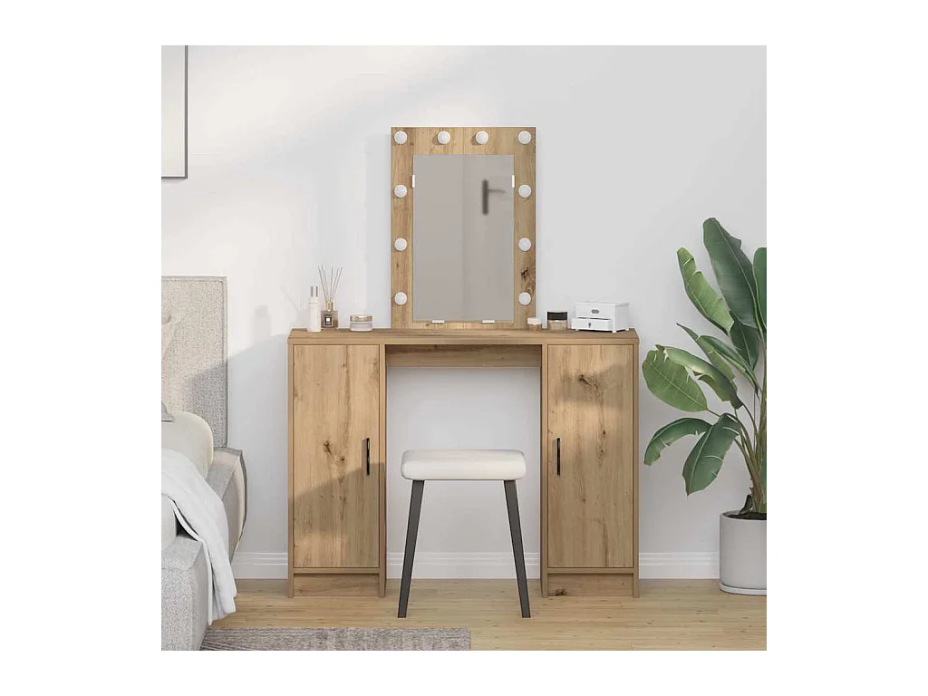 Bruine kaptafel 102 x 33 x 135 cm bewerkt hout