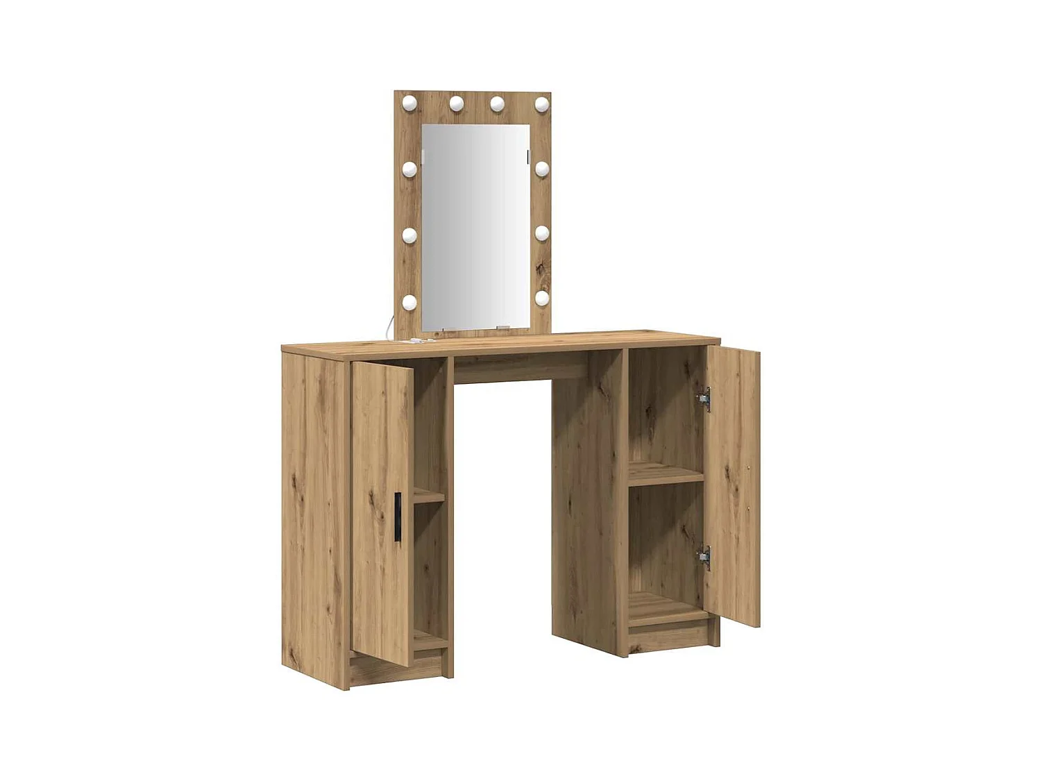 Bruine kaptafel 102 x 33 x 135 cm bewerkt hout