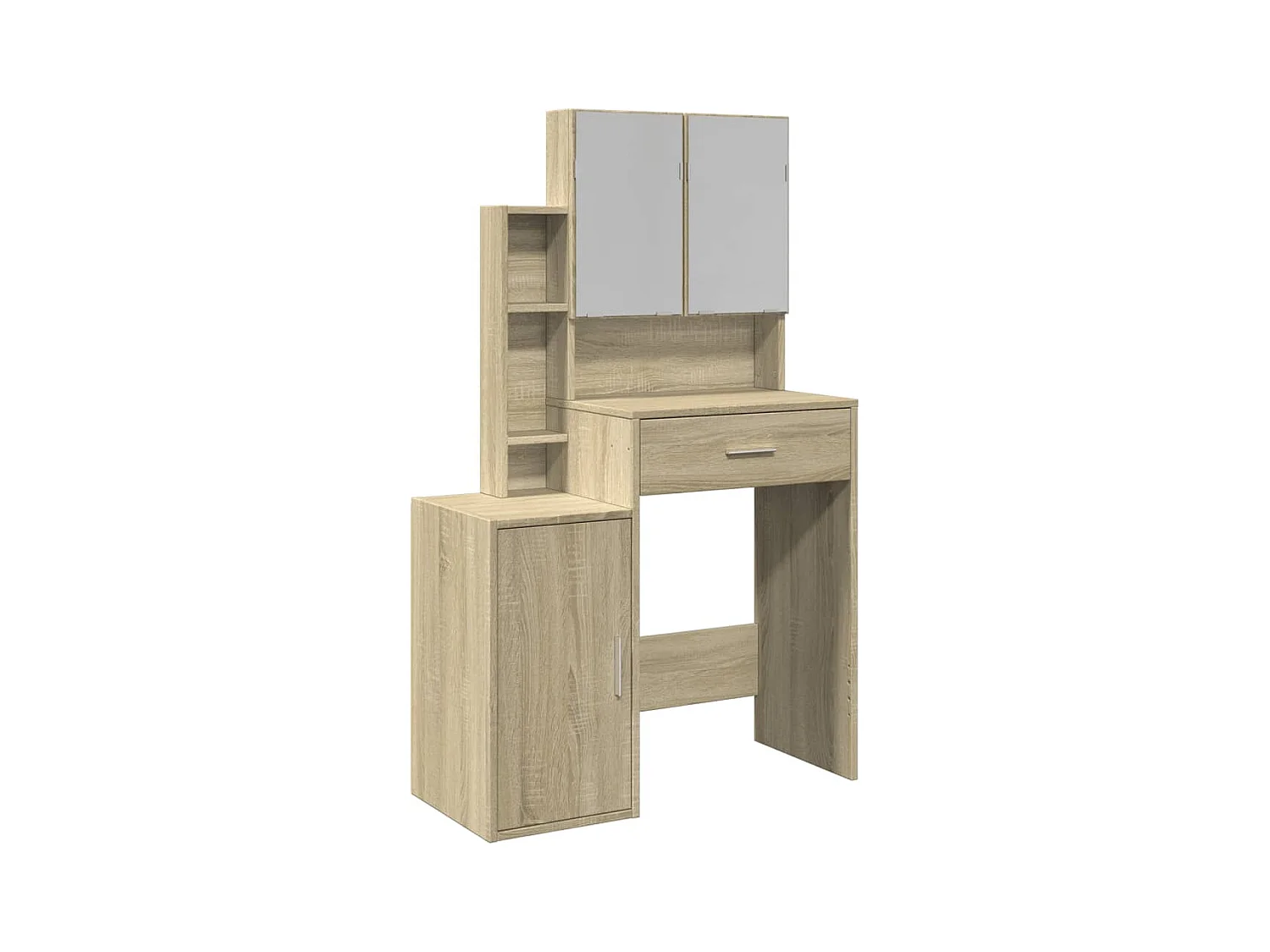 Kaptafel met kast Sonoma eiken 80x35x132 cm