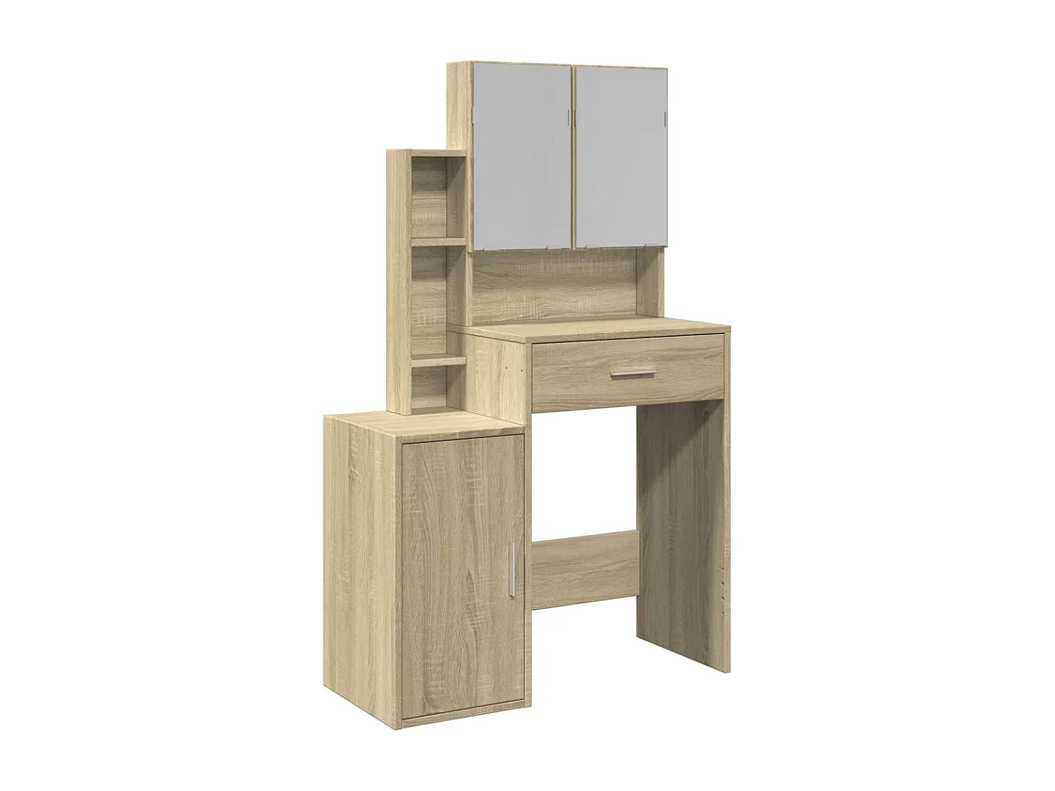 Tocador con mueble roble Sonoma 80x35x132 cm