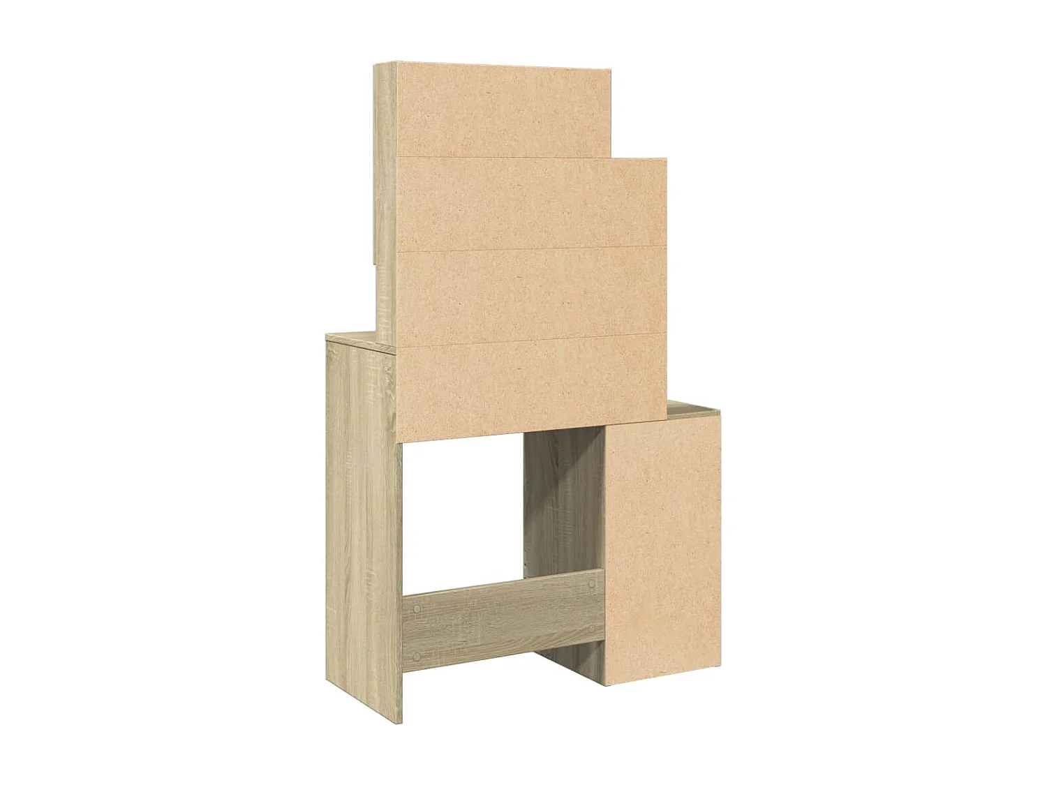 Tocador con mueble roble Sonoma 80x35x132 cm