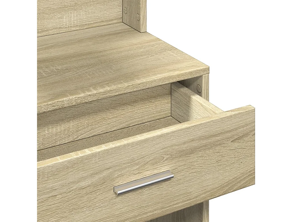 Tocador con mueble roble Sonoma 80x35x132 cm