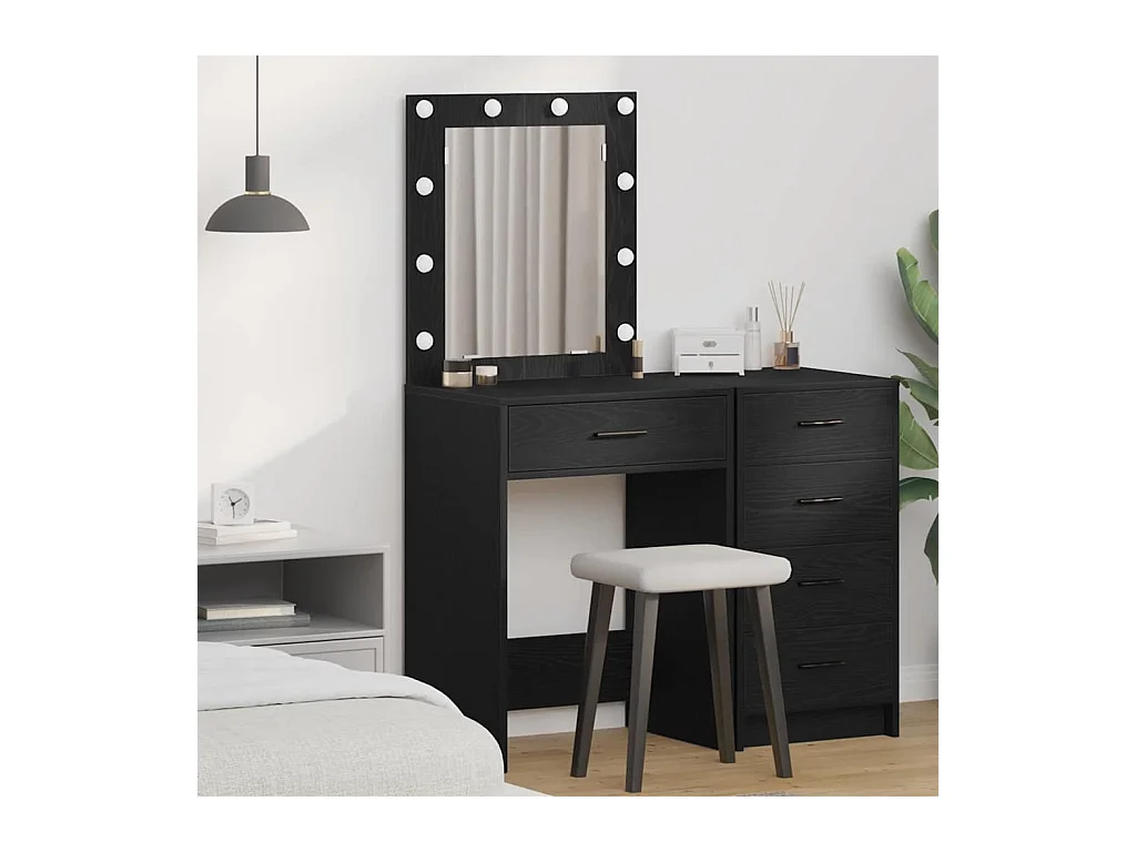 Coiffeuse Chêne noir 50 x 41 x 135 cm Bois d'ingénierie