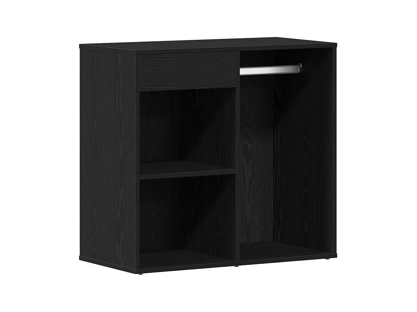 Table de maquillage LED Chêne noir 140 x 40 x 140 cm