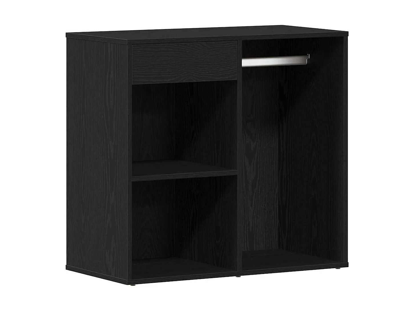 Table de maquillage LED Chêne noir 140 x 40 x 140 cm