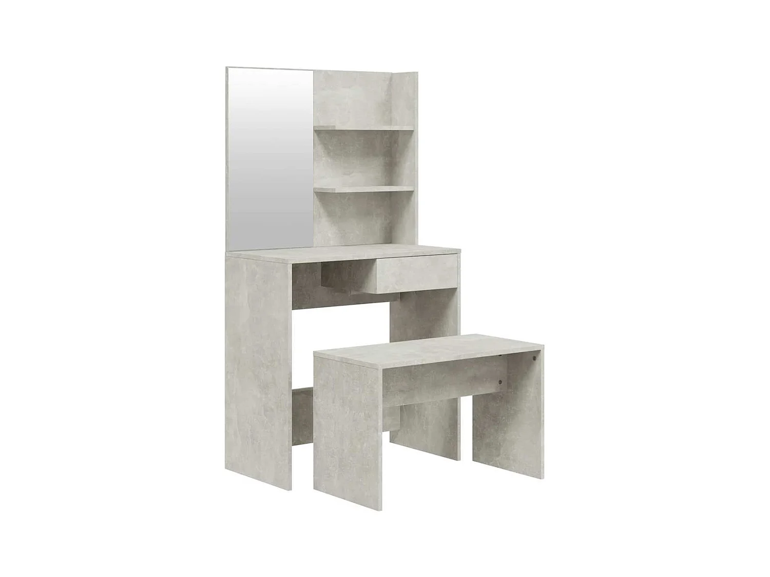 Betongrijze kaptafelset 74,5x40x141 cm