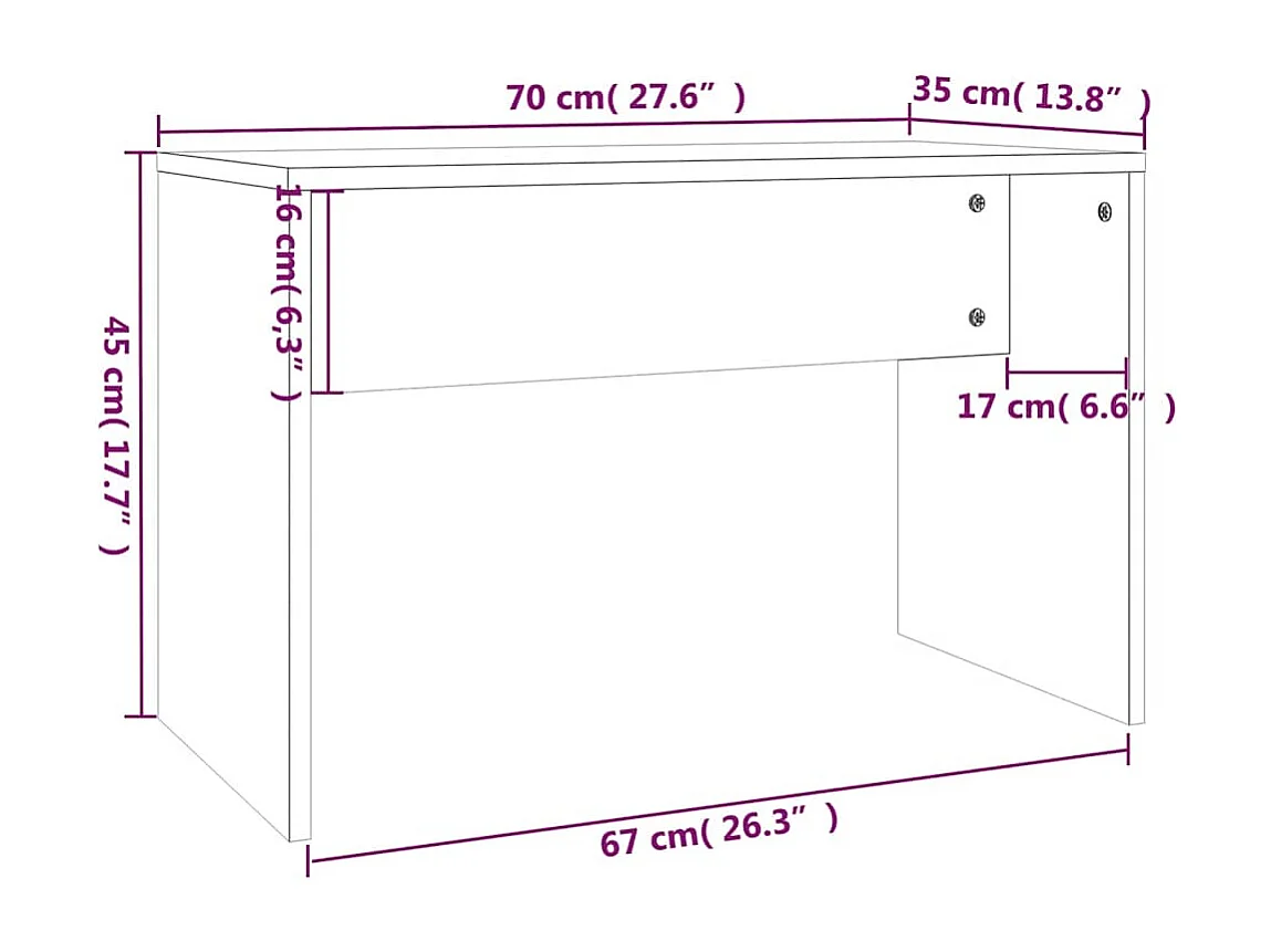 Betongrijze kaptafelset 74,5x40x141 cm