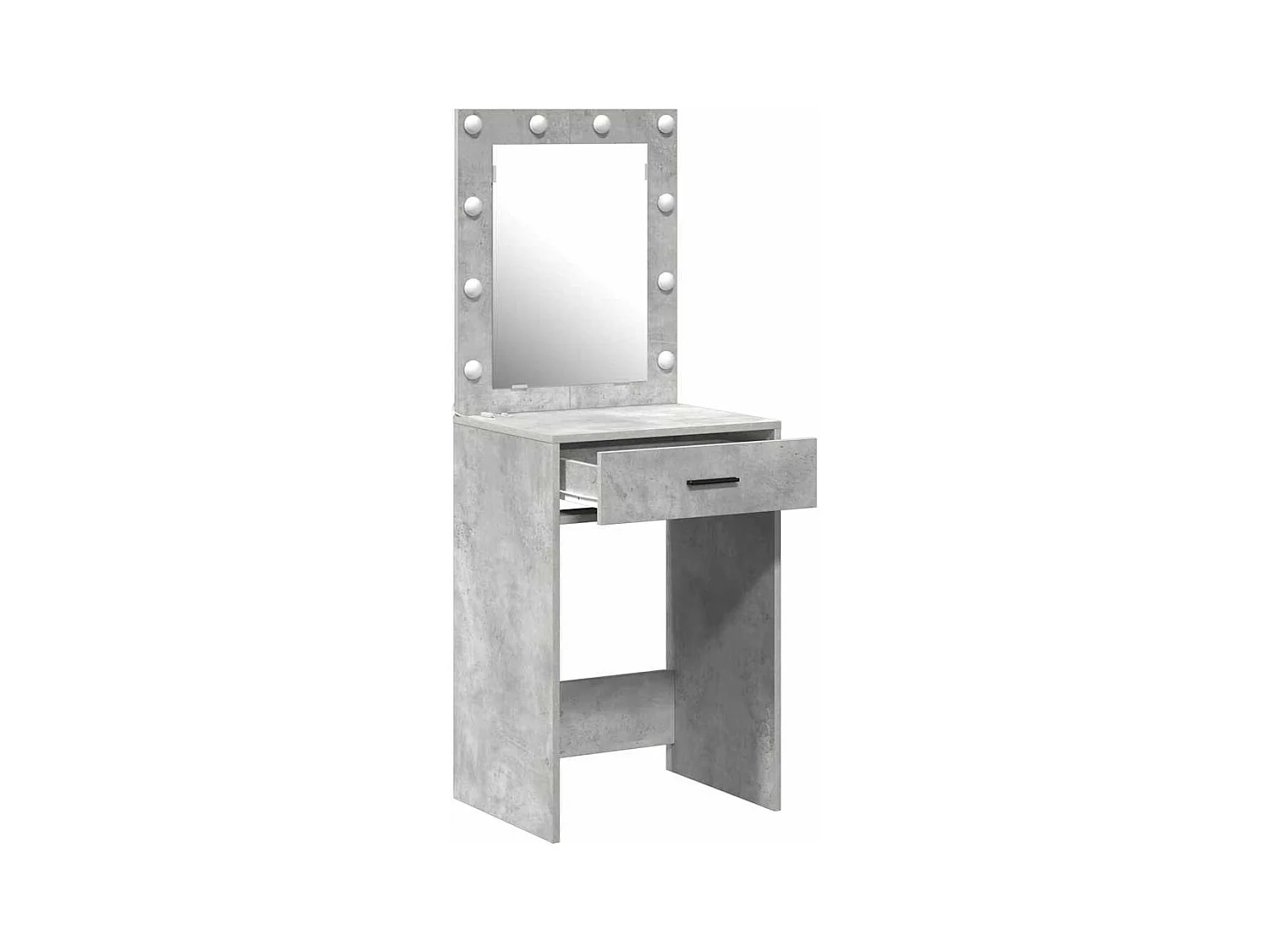 Betongrijze kaptafel 50 x 41 x 135 cm bewerkt hout