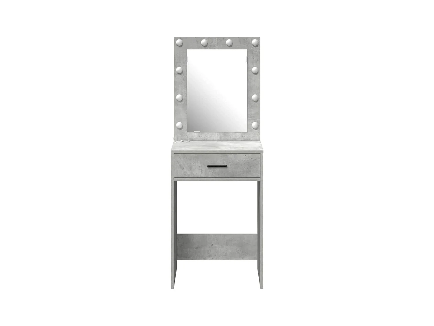 Betongrijze kaptafel 50 x 41 x 135 cm bewerkt hout