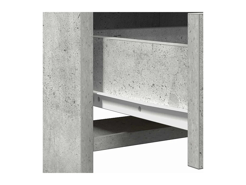 Betongrijze kaptafel 50 x 41 x 135 cm bewerkt hout