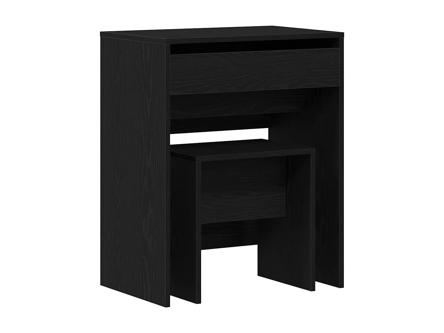 Coiffeuse Chêne noir 60 x 40 x 75 cm Bois d'ingénierie