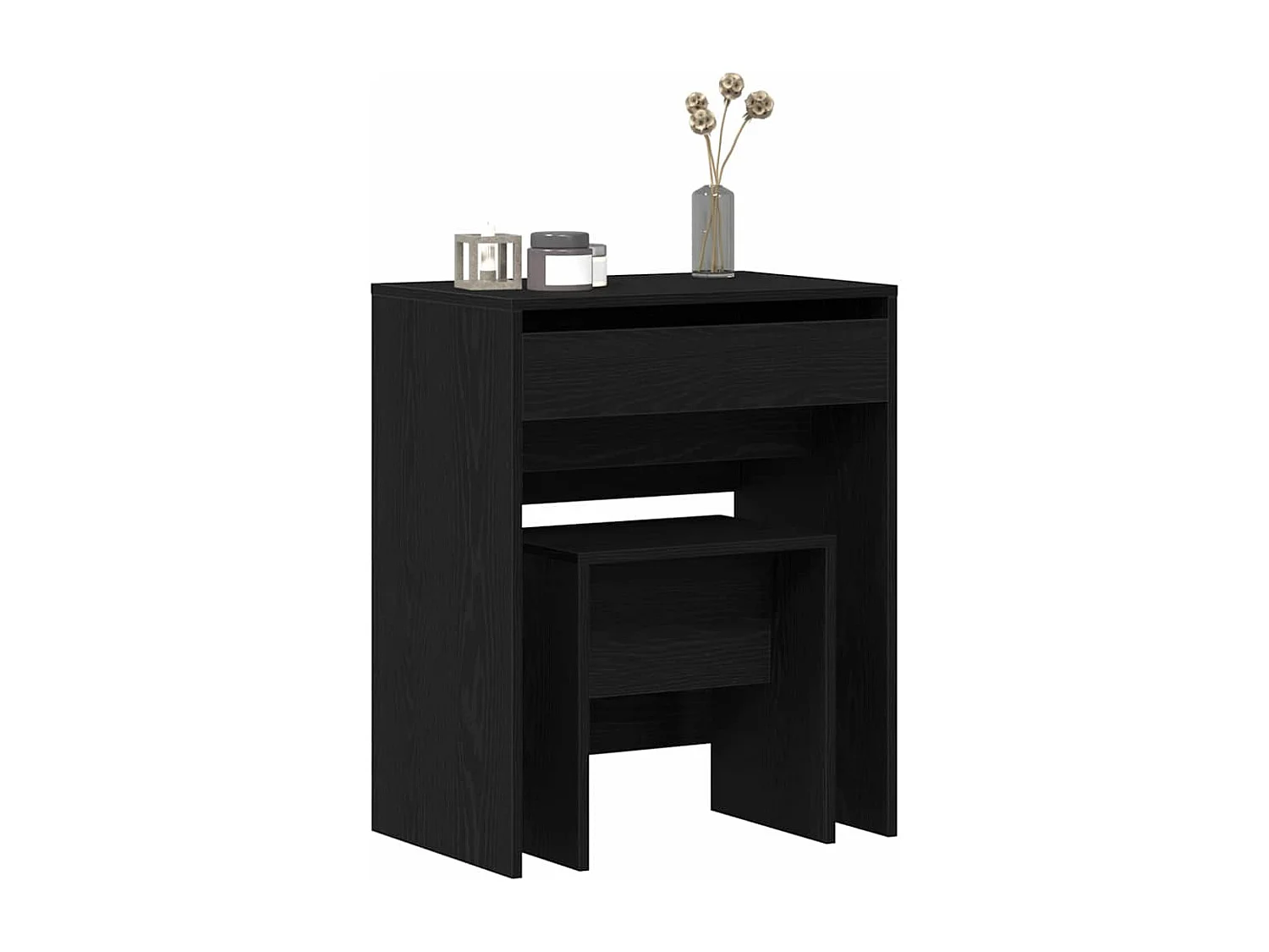 Coiffeuse Chêne noir 60 x 40 x 75 cm Bois d'ingénierie