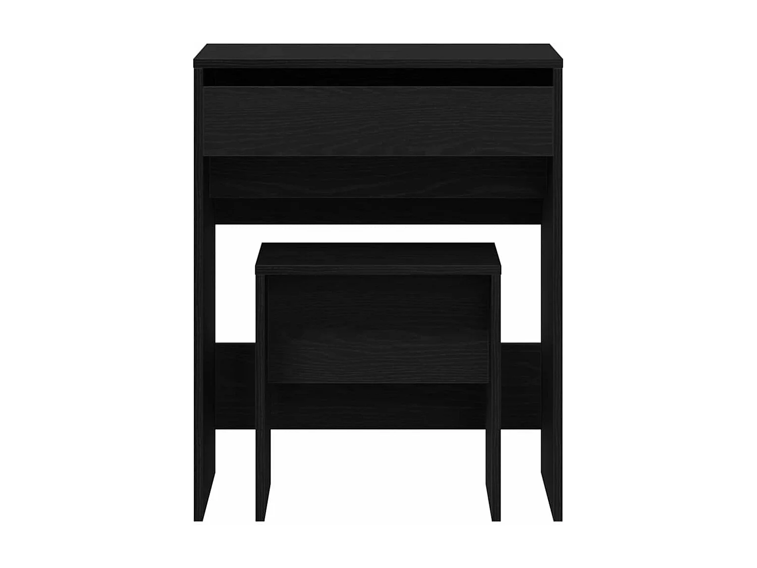 Coiffeuse Chêne noir 60 x 40 x 75 cm Bois d'ingénierie