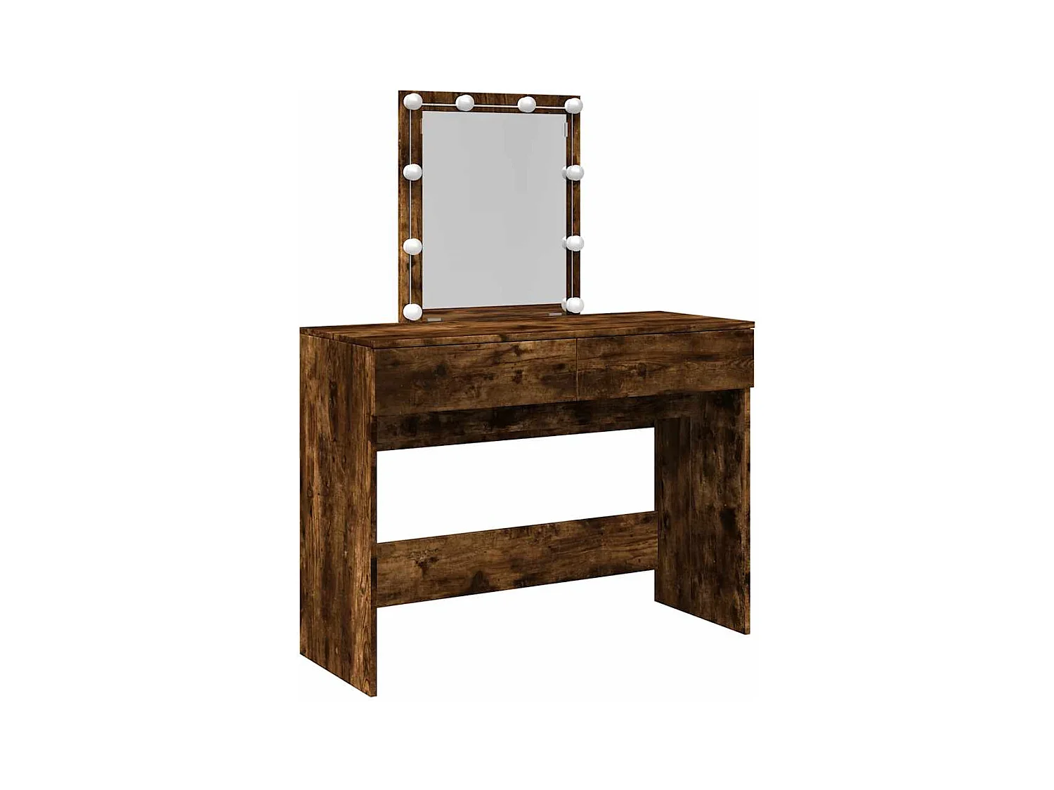 Kaptafel met LED gerookt eiken 100x40x130 cm