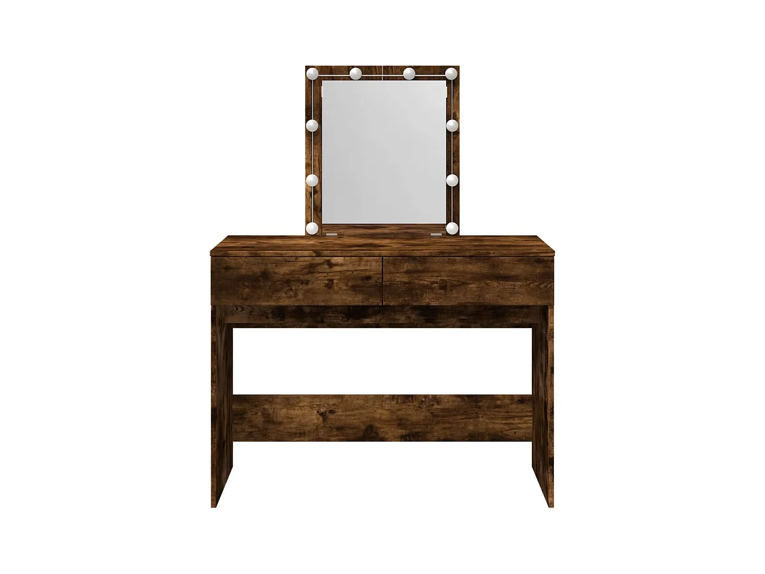 Kaptafel met LED gerookt eiken 100x40x130 cm