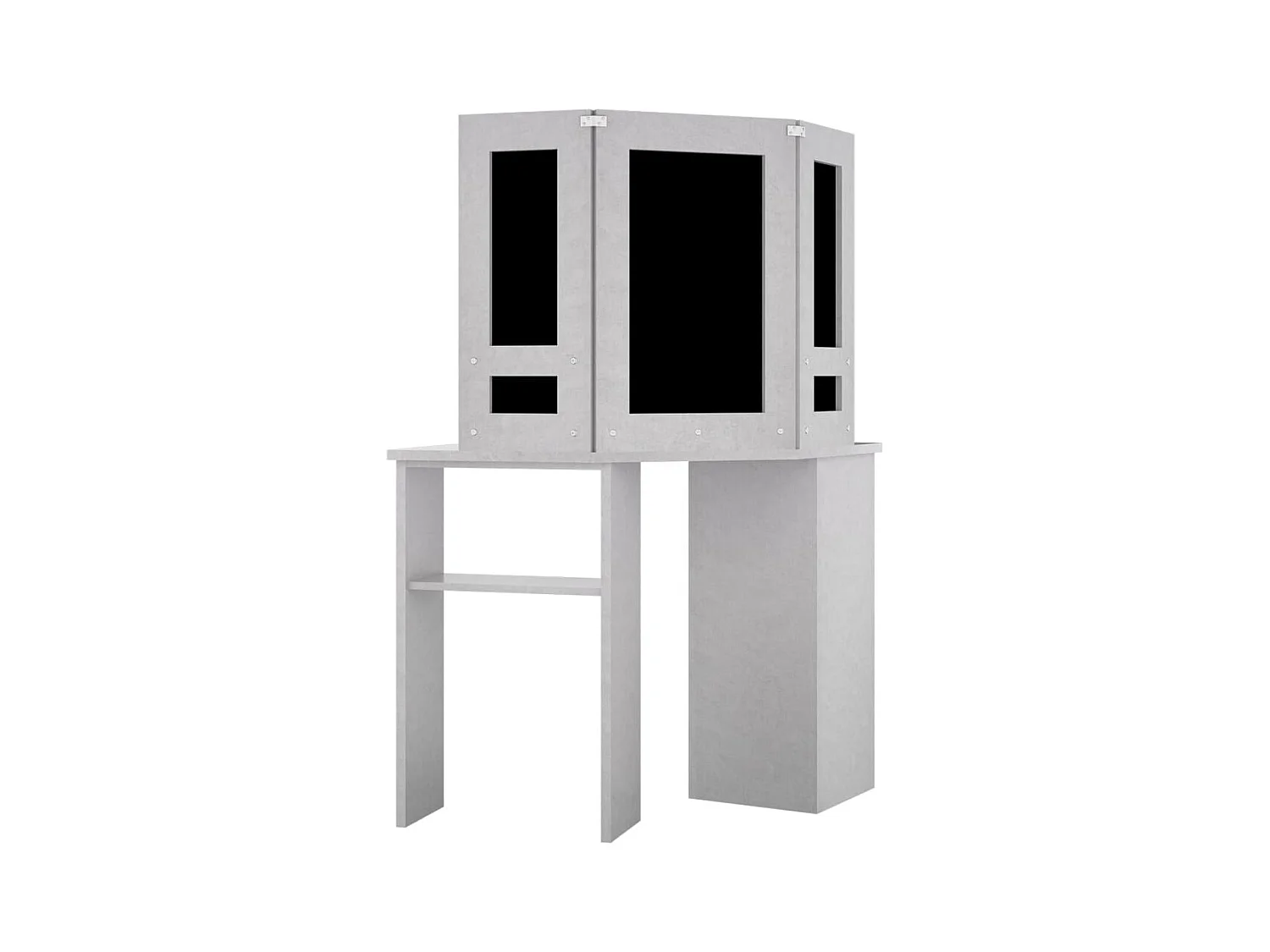 Toletta angolare con LED Grigio cemento 111x54x141,5 cm