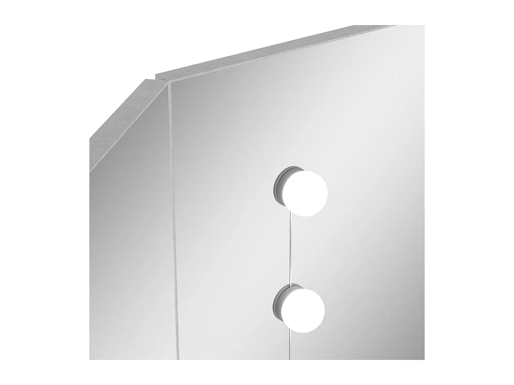 Toletta angolare con LED Grigio cemento 111x54x141,5 cm