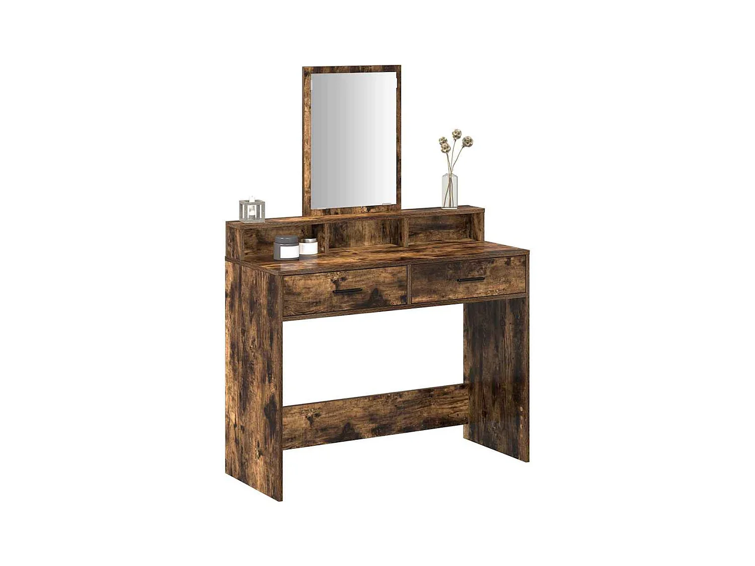 Coiffeuse Chêne fumé 100 x 41 x 140 cm Bois d'ingénierie