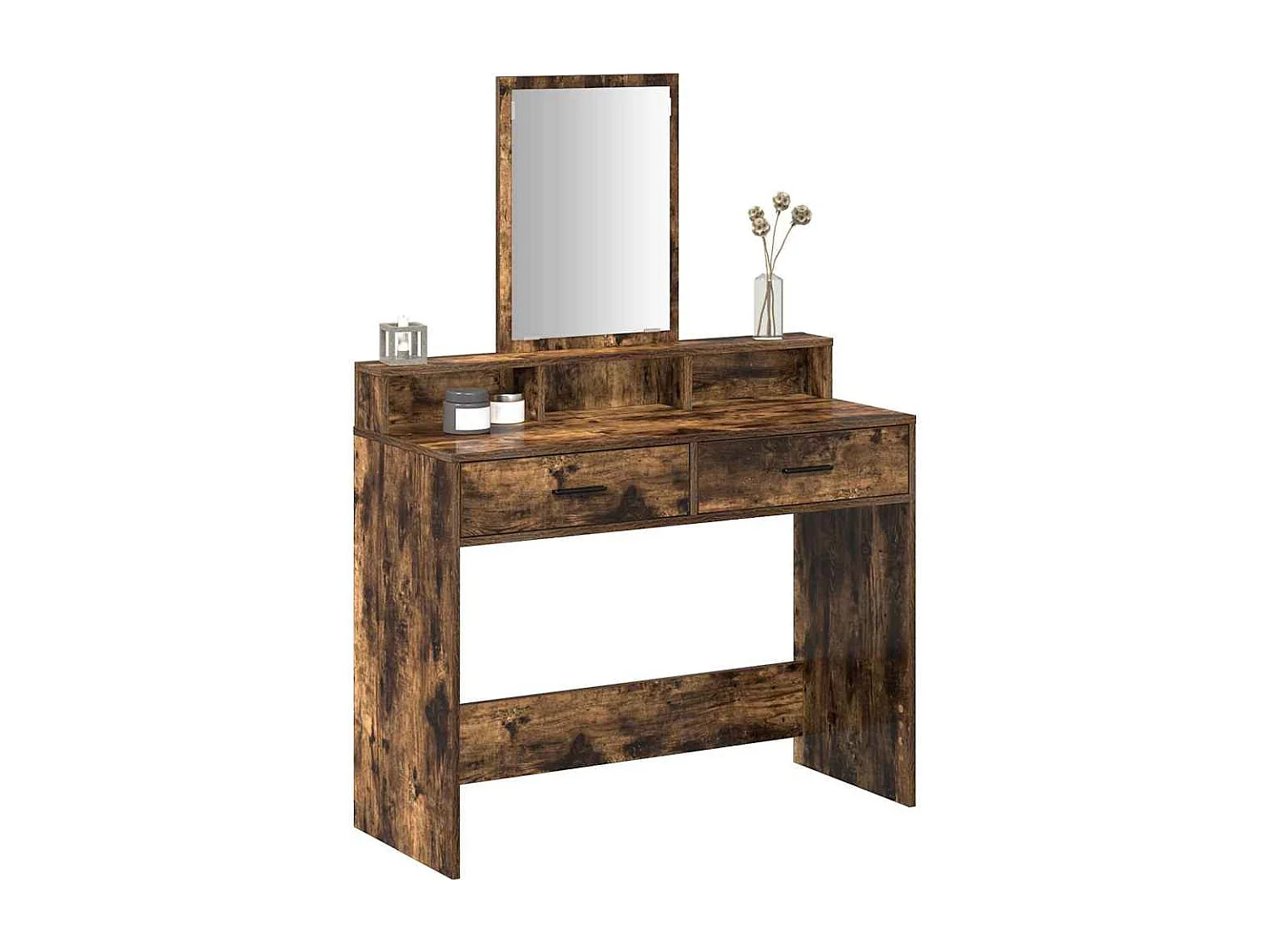 Coiffeuse Chêne fumé 100 x 41 x 140 cm Bois d'ingénierie