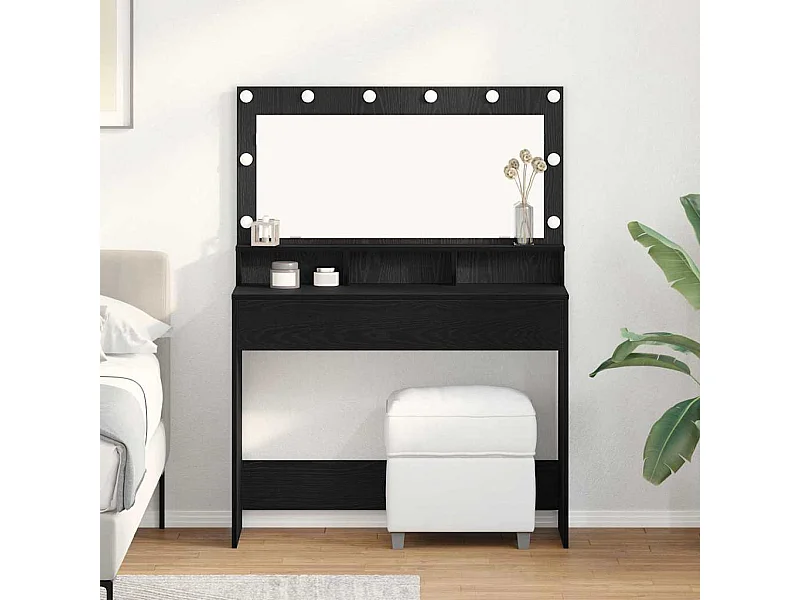 Coiffeuse Chêne noir 100 x 41 x 135 cm Bois d'ingénierie