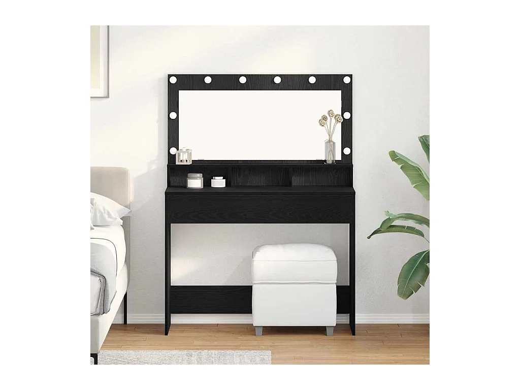 Coiffeuse Chêne noir 100 x 41 x 135 cm Bois d'ingénierie