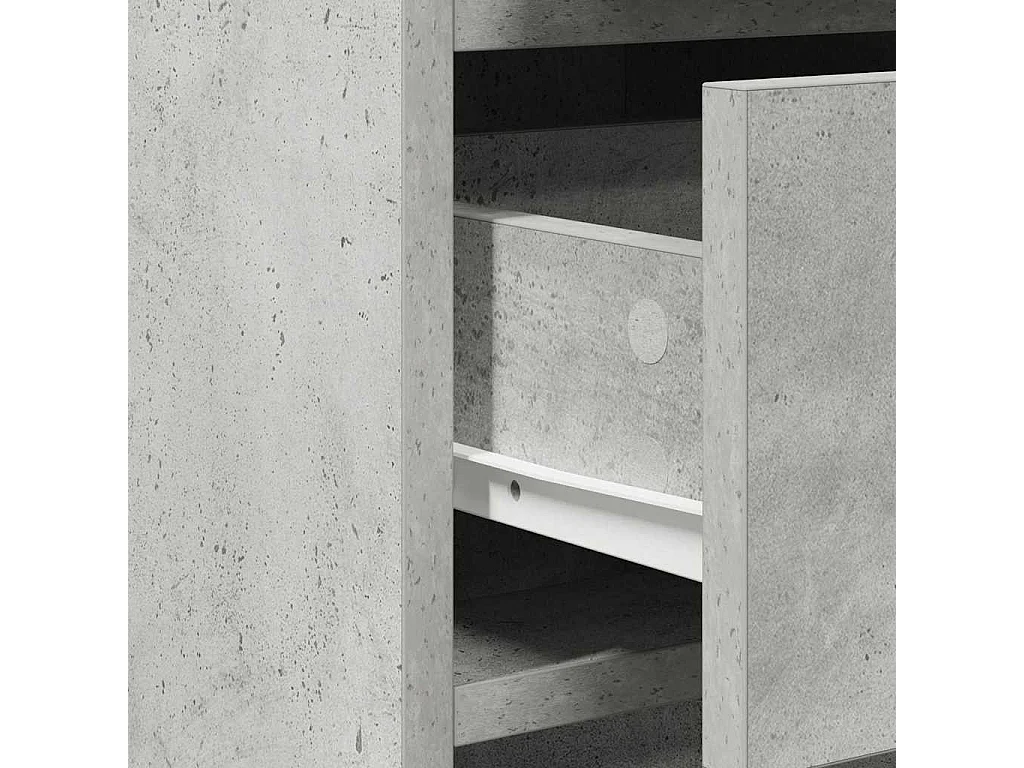 Table de Toilette 3 pcs Gris 50 x 41 x 135 cm Bois d'ingénierie