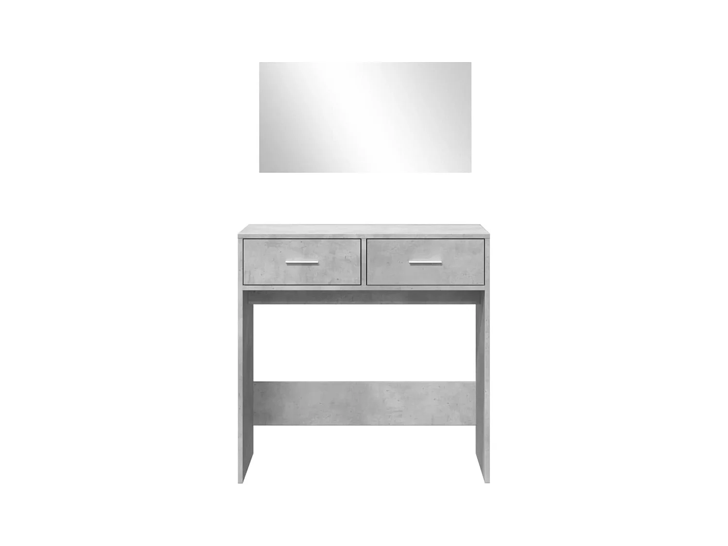 Kaptafel met betongrijze spiegel 80x39x80 cm