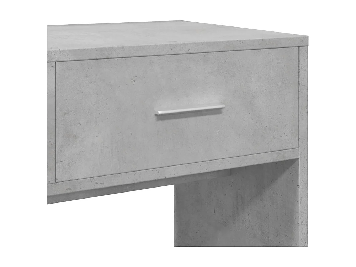 Tocador con espejo gris hormigón 80x39x80 cm