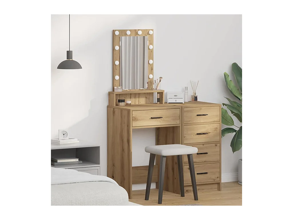 Bruine kaptafel 50 x 41 x 140 cm bewerkt hout