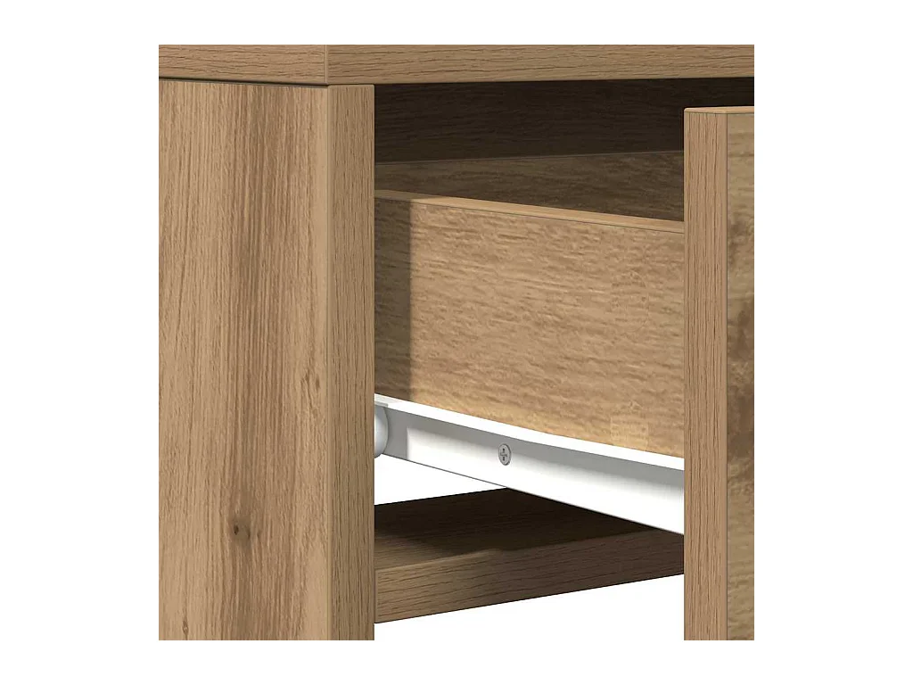 Bruine kaptafel 50 x 41 x 140 cm bewerkt hout