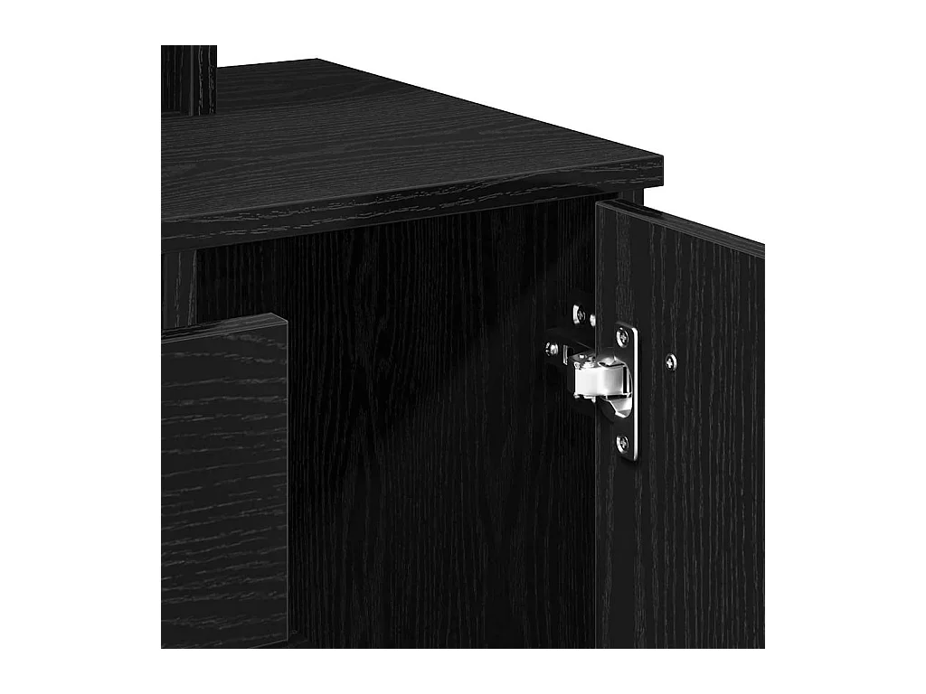 Table de Toilette avec tiroir Chêne noir 86.5 x 35 x 136 cm