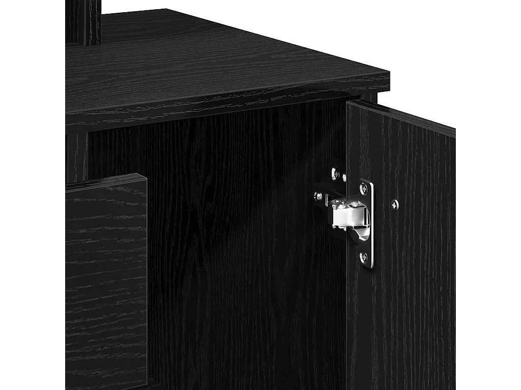 Table de Toilette avec tiroir Chêne noir 86.5 x 35 x 136 cm