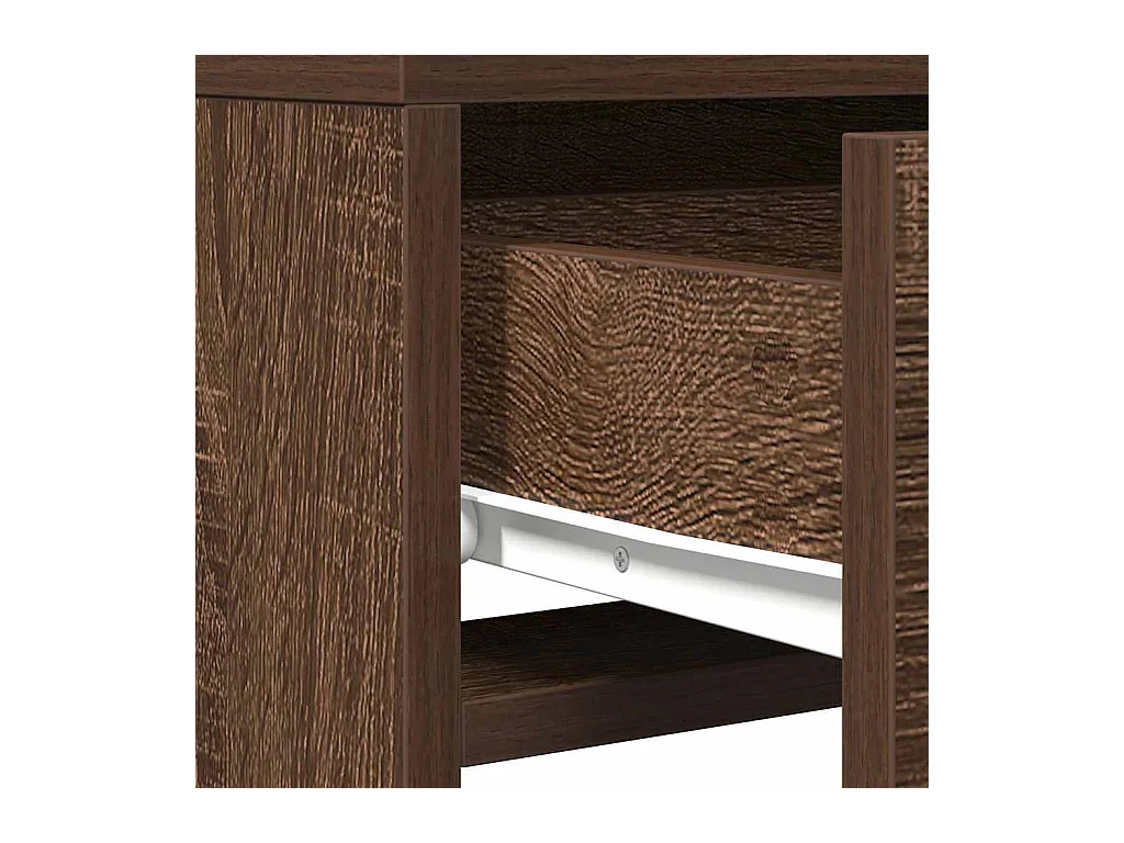 Bruine kaptafel 50 x 41 x 140 cm bewerkt hout