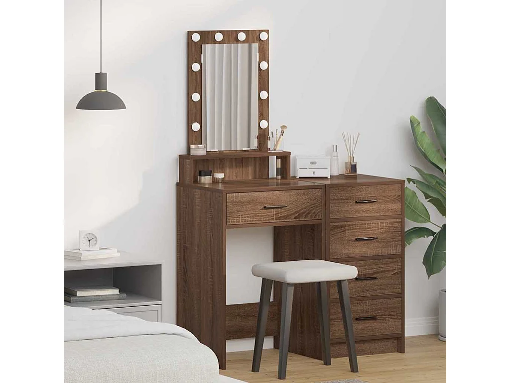 Table de Toilette Marron 50 x 41 x 140 cm Bois d'ingénierie