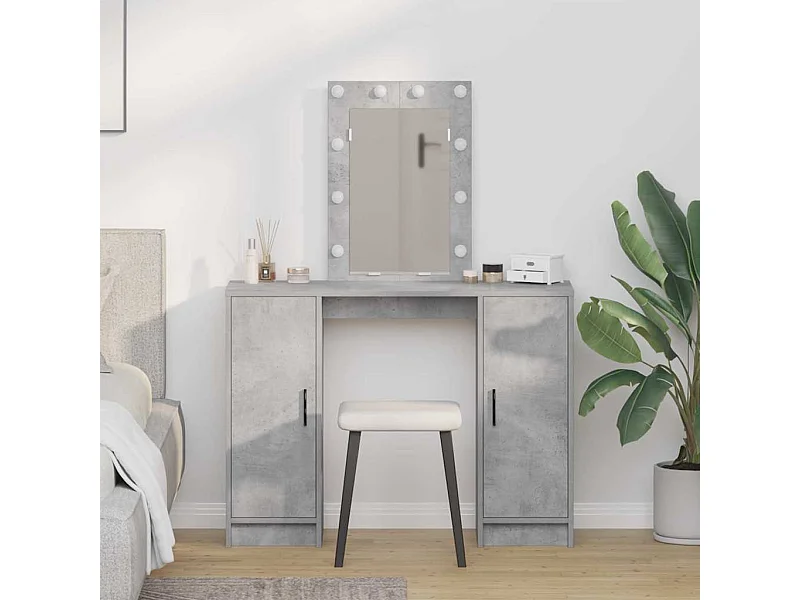 Kaptafel met opbergruimte lichtgrijs 102 x 33 x 135 cm