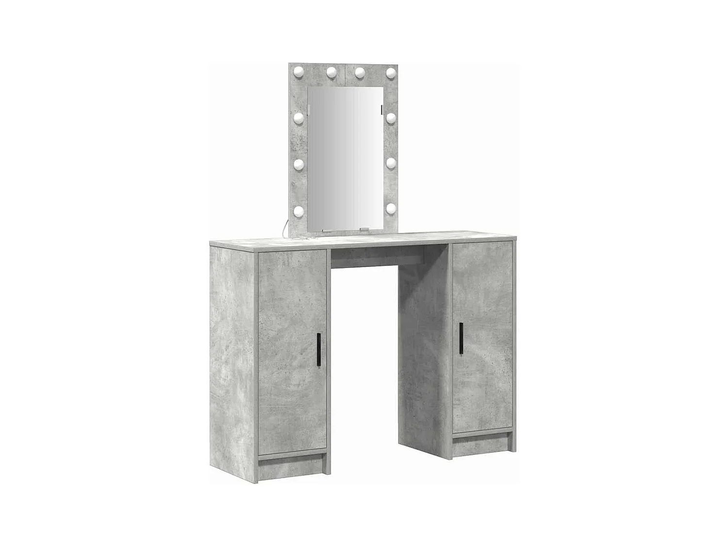 Kaptafel met opbergruimte lichtgrijs 102 x 33 x 135 cm