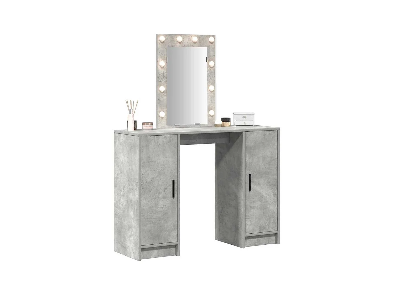 Kaptafel met opbergruimte lichtgrijs 102 x 33 x 135 cm