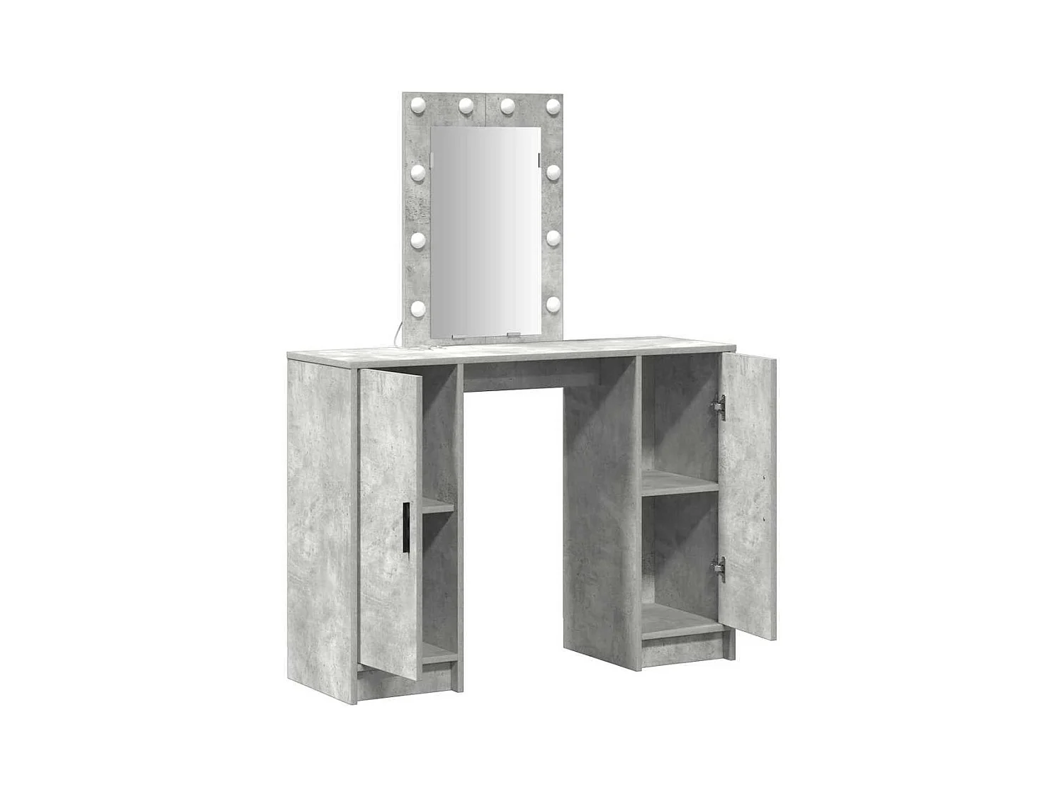 Kaptafel met opbergruimte lichtgrijs 102 x 33 x 135 cm