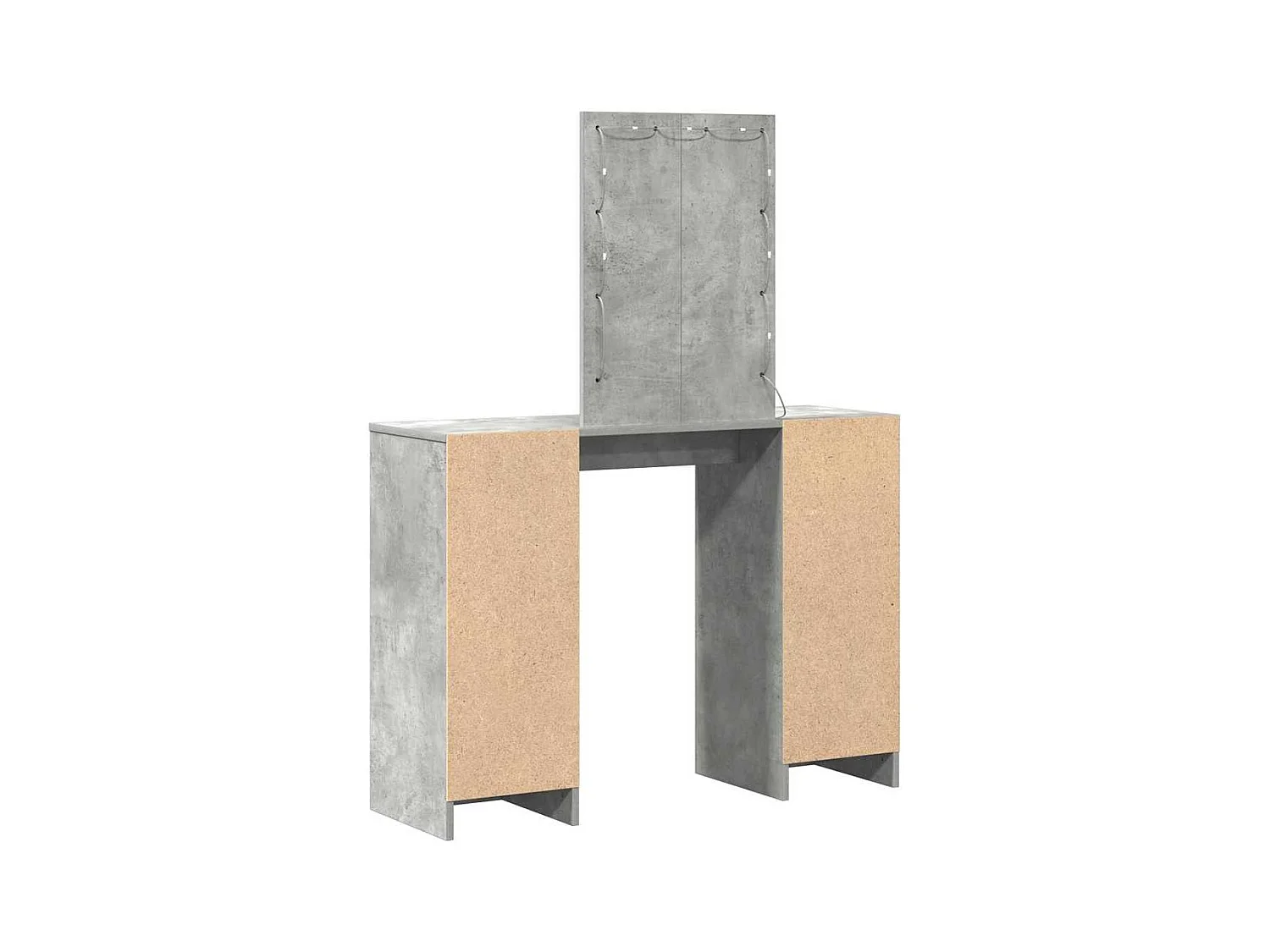 Kaptafel met opbergruimte lichtgrijs 102 x 33 x 135 cm