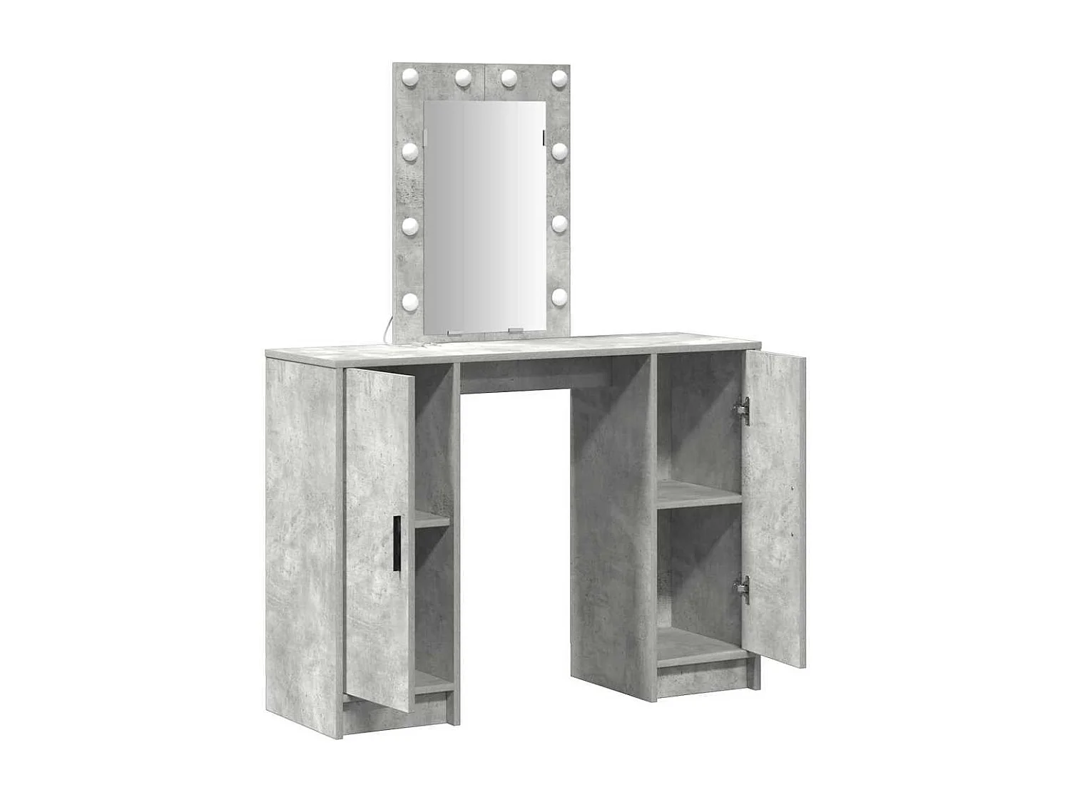 Kaptafel met opbergruimte lichtgrijs 102 x 33 x 135 cm