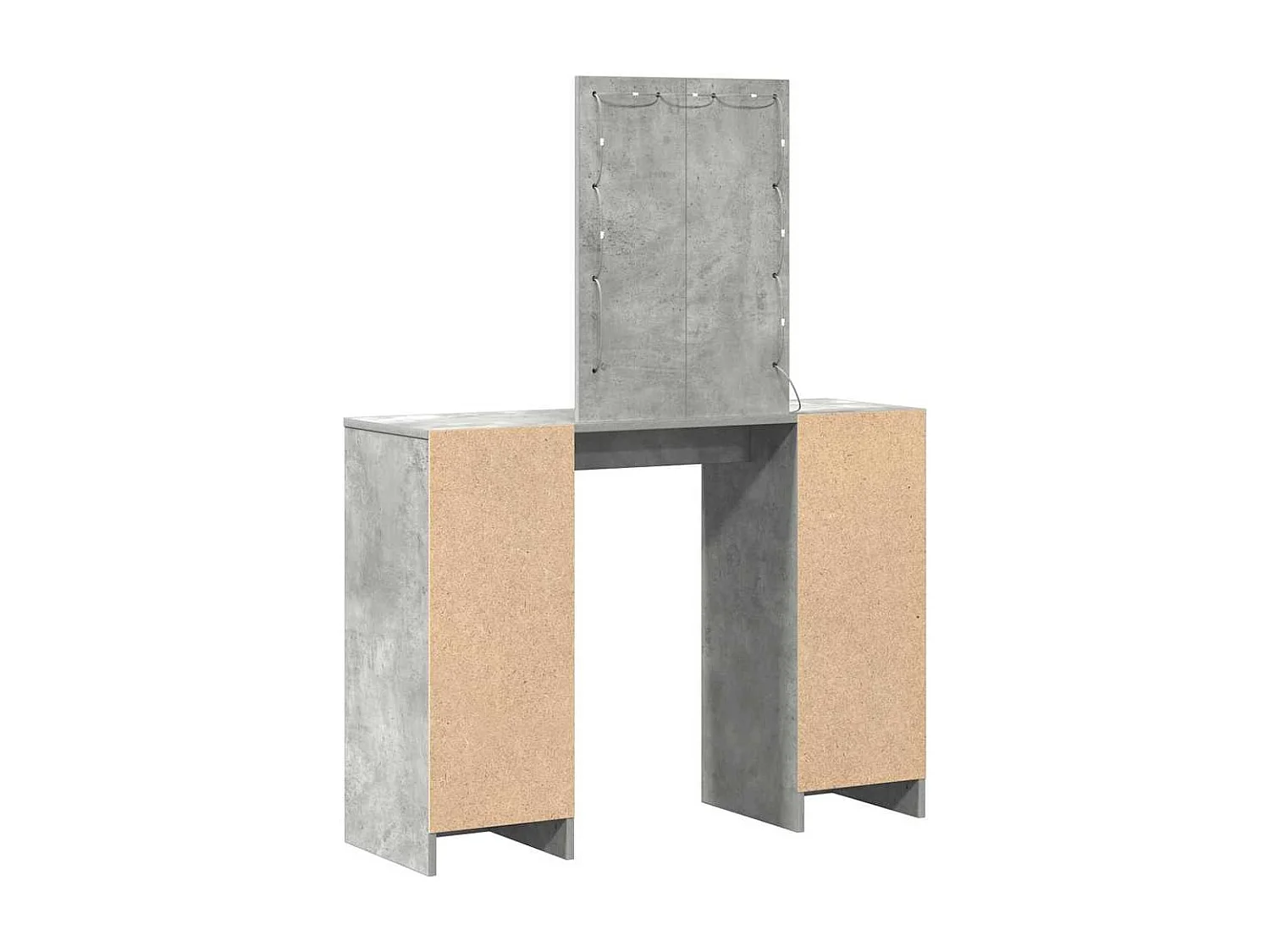 Kaptafel met opbergruimte lichtgrijs 102 x 33 x 135 cm