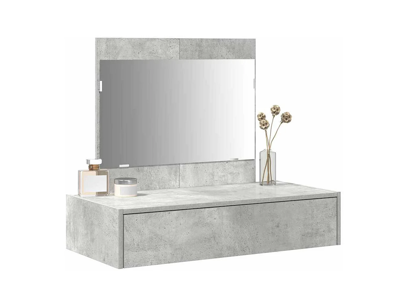 Toletta grigia 83 x 40 x 70 cm in legno ingegnerizzato