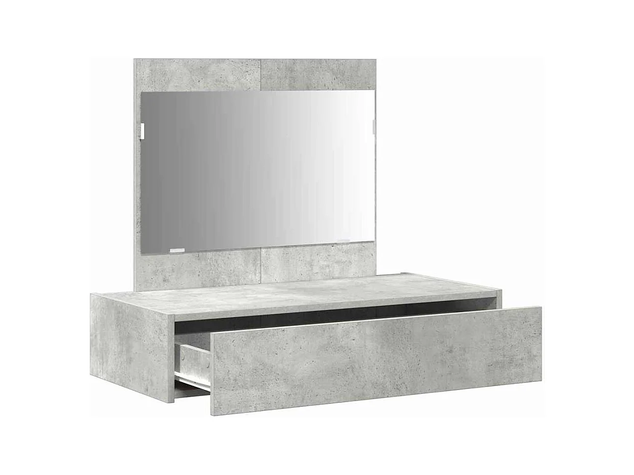 Toletta grigia 83 x 40 x 70 cm in legno ingegnerizzato