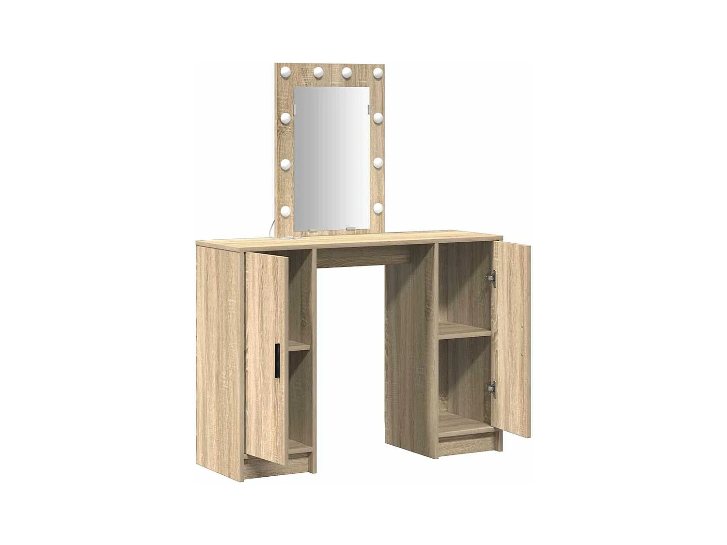 Bruine kaptafel 102 x 33 x 135 cm bewerkt hout