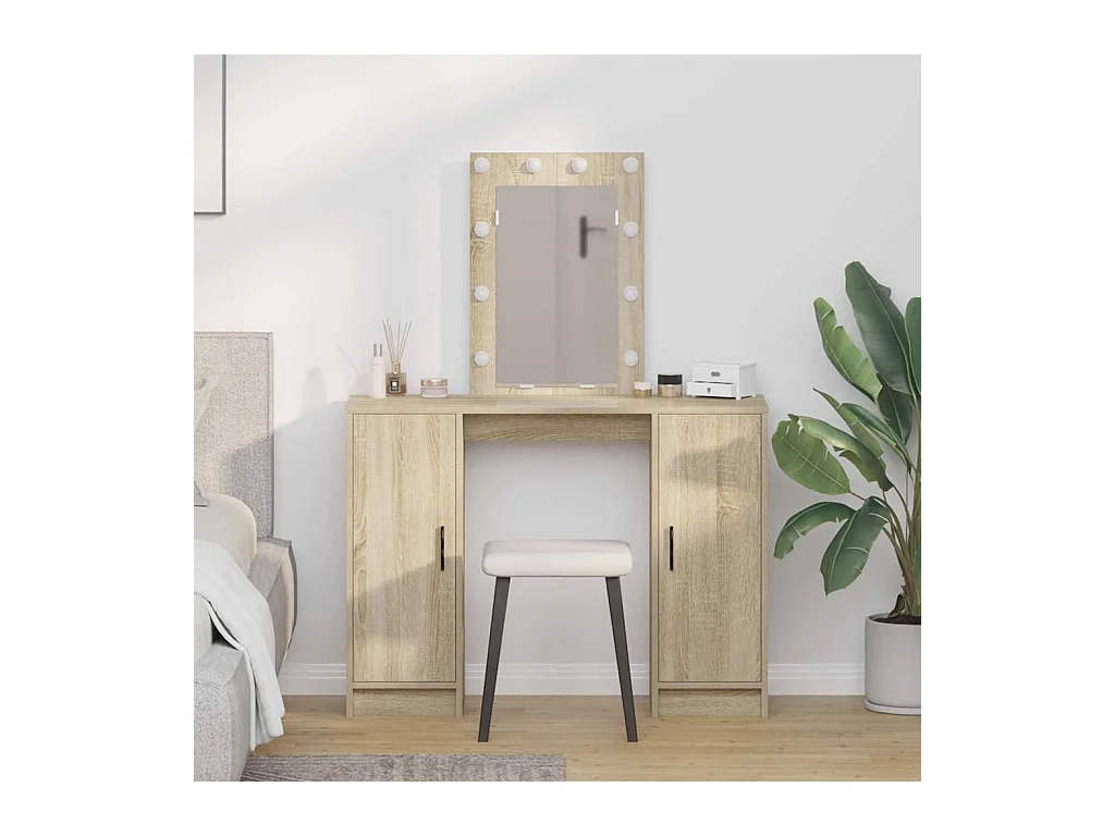 Table de Toilette Marron 102 x 33 x 135 cm Bois d'ingénierie