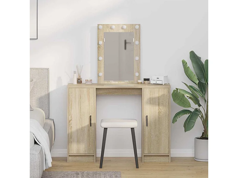 Table de Toilette Marron 102 x 33 x 135 cm Bois d'ingénierie