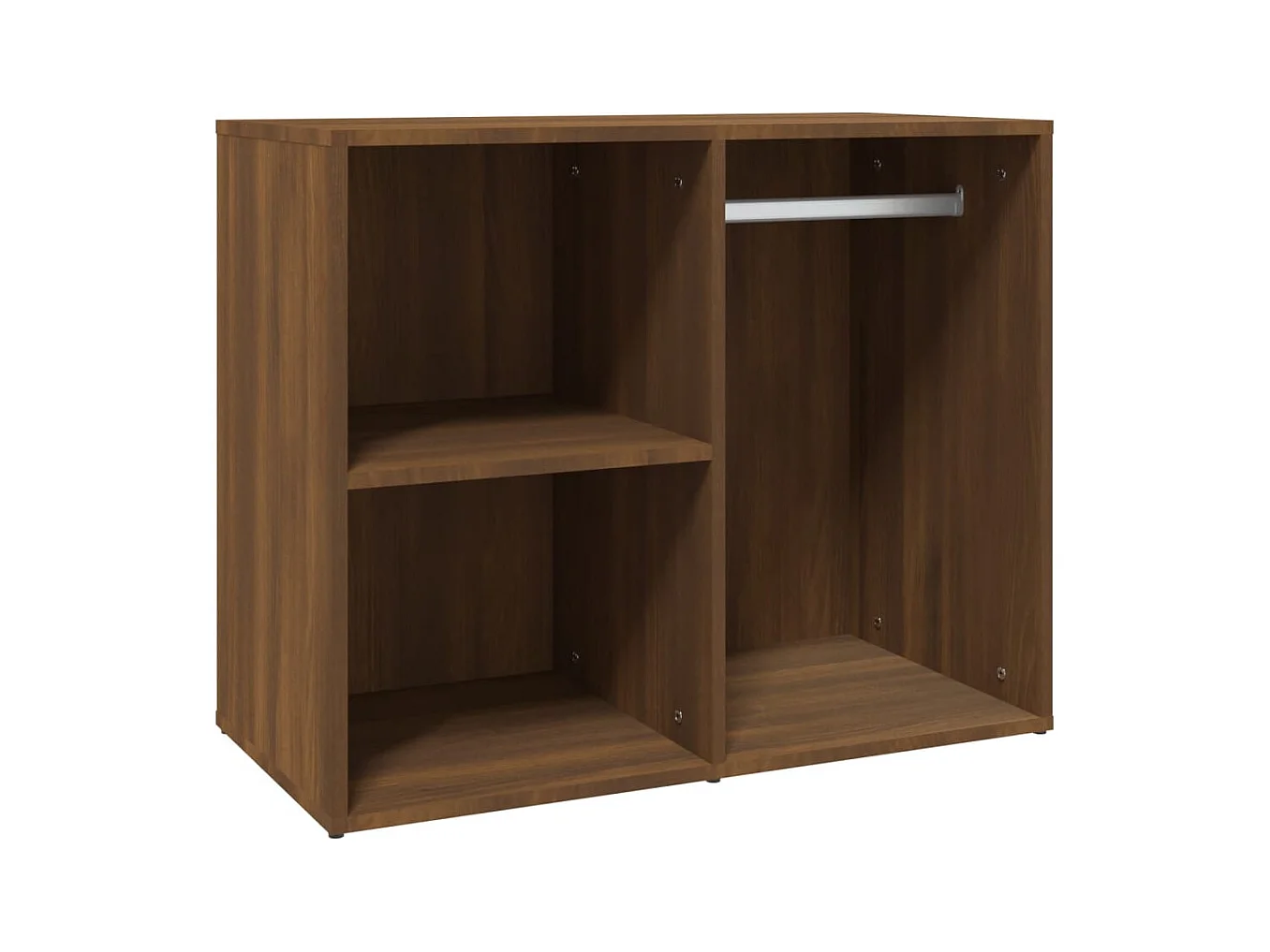 Coiffeuse à LED avec armoires Chêne marron Bois d'ingénierie